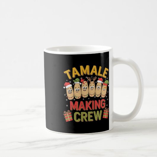 Tamale Making Crew Funny mexikanische Weihnachtsfe Kaffeetasse (Rechts)