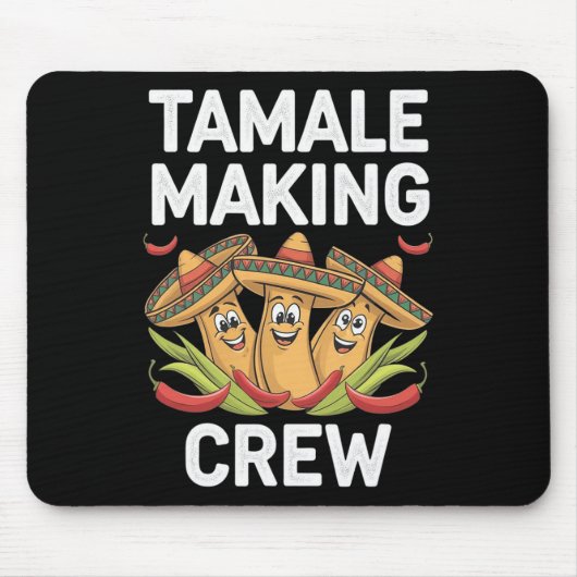 Tamale Making Crew Funny mexikanische Weihnachtsfe Mousepad (Vorne)