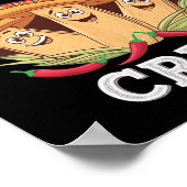 Tamale Making Crew Funny mexikanische Weihnachtsfe Poster (Ecke)