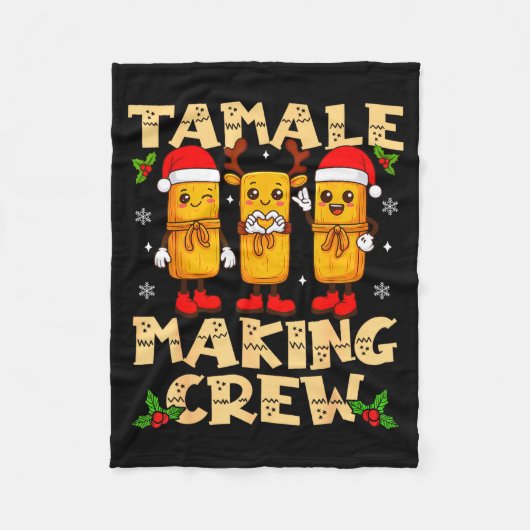 Tamale Making Crew Tamale Season Funny Mexican Chr Fleecedecke (Vorderseite)