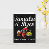 Tamales &amp; Beer Funny Tamale Saison Mexikanisch Karte (Gelbe Blume)