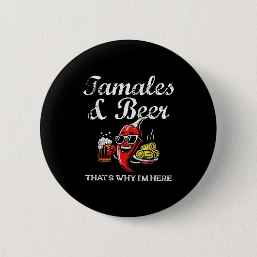 Tamales &amp; Beer Funny Tamale Season Mexican Chr Button (Vorderseite)