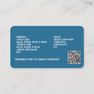 Tamales Custom QR Code Visitenkarte