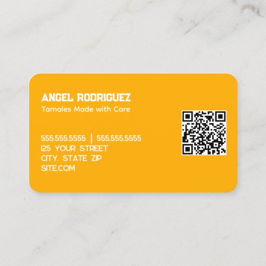 Tamales Custom QR Visitenkarte (Rückseite)