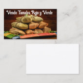 Tamales de rojo y verde visitenkarte (Vorne/Hinten)