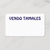 Tamales Estilo Mexicali Visitenkarte (Rückseite)