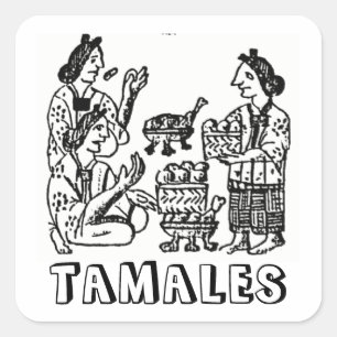 Tamales (florentinischer Kodex, 16. Jahrhundert) Quadratischer Aufkleber