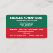 Tamales Loyalty Card Visitenkarte (Rückseite)