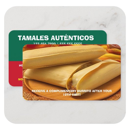 Tamales Loyalty Card Visitenkarte