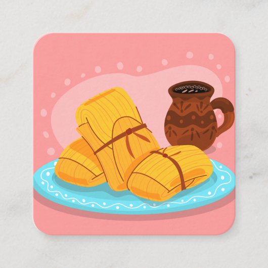 Tamales Quadratische Visitenkarte (Vorderseite)