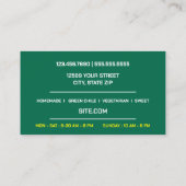 Tamales Visitenkarte (Rückseite)