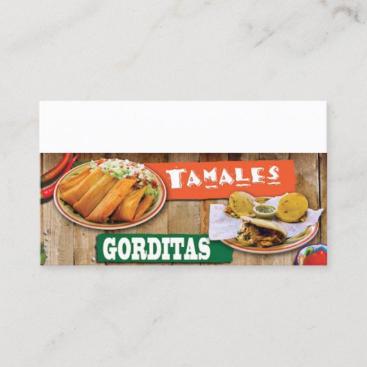 Tamales Y Gorditas Business Card Visitenkarte (Vorderseite)