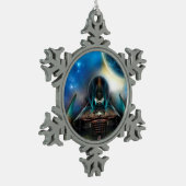 Tamalin 5 Pewter Snowflake Ornament (Links)