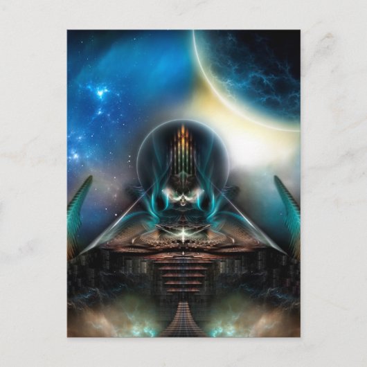 Tamalin 5 Science Fiction Fraktal Kunstwerk Postkarte (Vorderseite)
