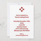 Tamalita Tamal Zia Blume Tamales Einladung (Rückseite)