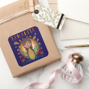Tamalita Tamal Zia Blume Tamales Quadratischer Aufkleber
