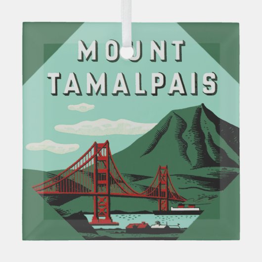 Tamalpais Glass Ornament Aus Glas (Vorderseite)