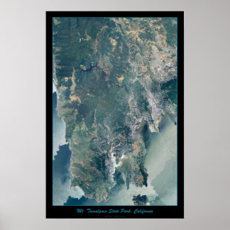 Tamalpais, Marin Landkreis CA-Satellitendruck Poster
