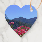 Tamalpais mit rosa Blume Geschenkanhänger (Rückseite)