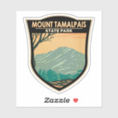 Tamalpais Staat Park/Garten: Vintag Aufkleber (Blatt)