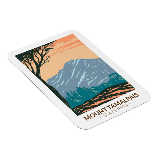 Tamalpais Staat Park/Garten: Vintag Magnet (Rechte Seite)