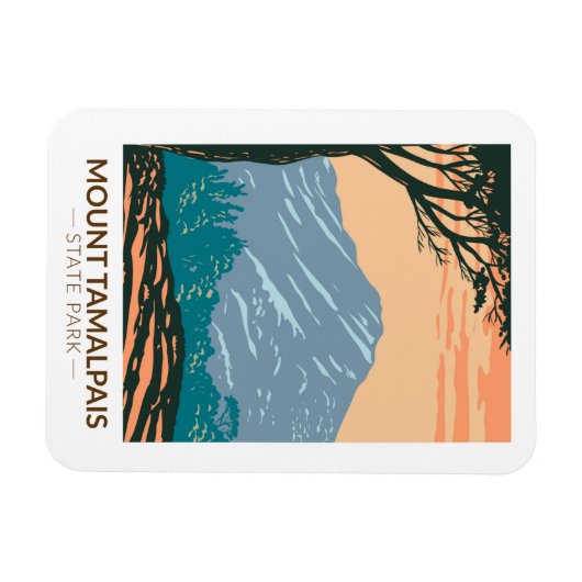 Tamalpais Staat Park/Garten: Vintag Magnet (Horizontal)