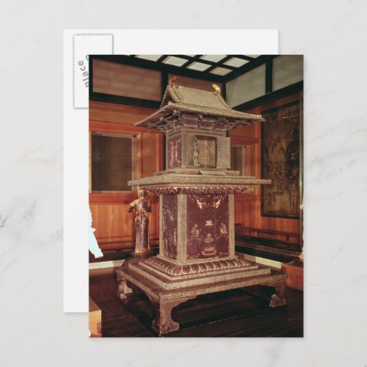Tamamushi-Schrein vom Horyu-Ji-Tempel Postkarte (Vorne/Hinten)