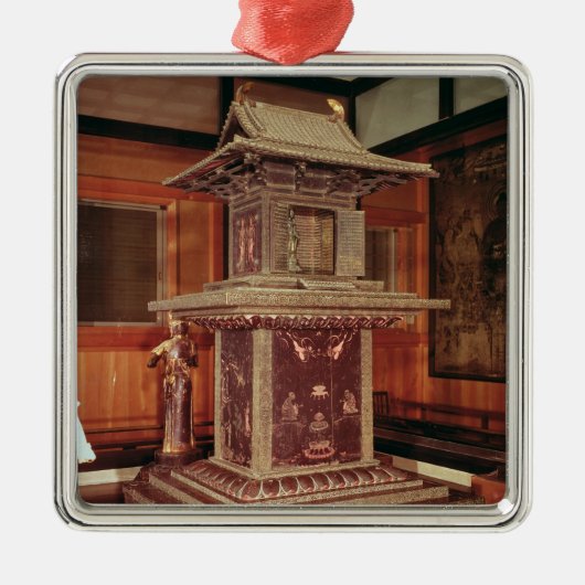 Tamamushi Schrein vom Horyu Ji Tempel Silbernes Ornament (Vorne)