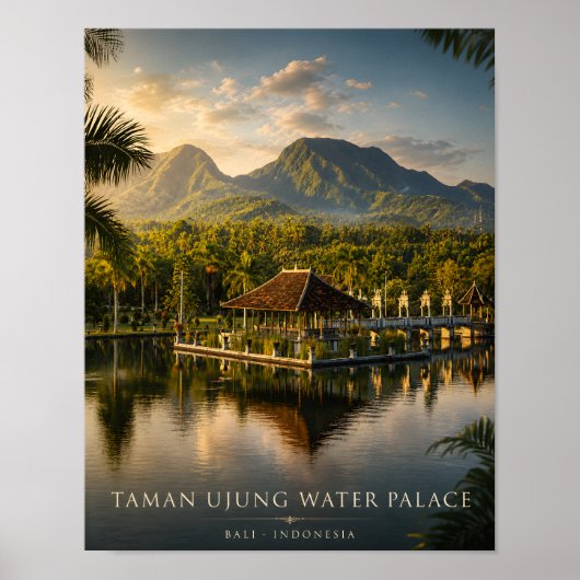 Taman Ujung Wasserpalast Bali Poster (Vorne)