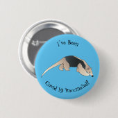 Tamandua-Cartoon-Abbildung Button (Vorne & Hinten)