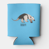 Tamandua-Cartoon-Abbildung Dosenkühler (Vorderseite)