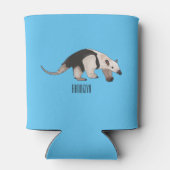 Tamandua-Cartoon-Abbildung Dosenkühler (Rückseite)