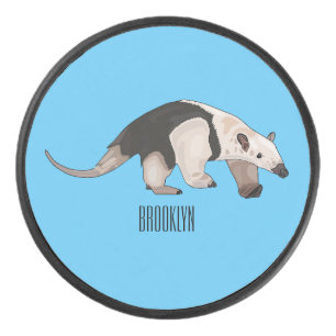 Tamandua-Cartoon-Abbildung Eishockey Puck