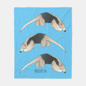 Tamandua-Cartoon-Abbildung Fleecedecke (Vorderseite)