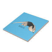 Tamandua-Cartoon-Abbildung Fliese (Seite)
