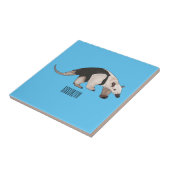 Tamandua-Cartoon-Abbildung Fliese (Seite)