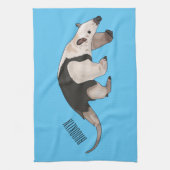Tamandua-Cartoon-Abbildung Geschirrtuch (Vertikal)