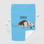 Tamandua-Cartoon-Abbildung Golfhandtuch (Insitu)