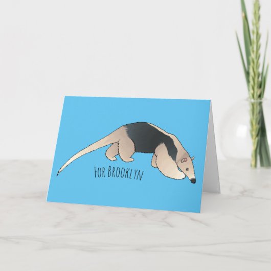Tamandua-Cartoon-Abbildung Karte (Vorderseite)