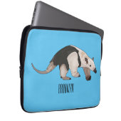 Tamandua-Cartoon-Abbildung Laptopschutzhülle (Vorne Rechts)