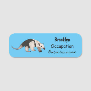 Tamandua-Cartoon-Abbildung Namensschild