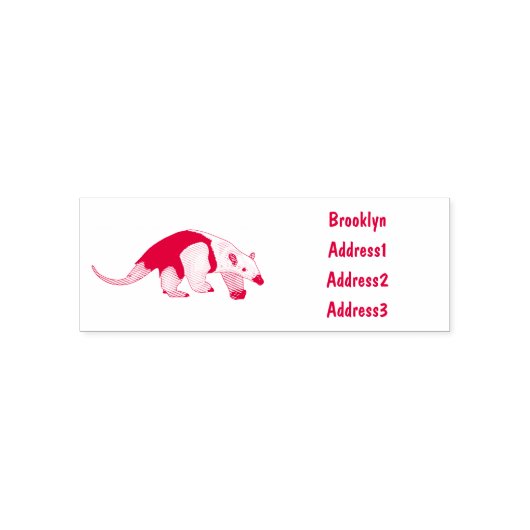 Tamandua-Cartoon-Abbildung Permastempel (Design)