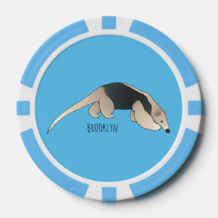Tamandua-Cartoon-Abbildung Pokerchips