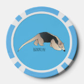 Tamandua-Cartoon-Abbildung Pokerchips (Rückseite)