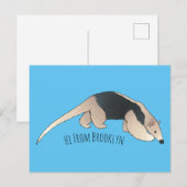 Tamandua-Cartoon-Abbildung Postkarte (Vorne/Hinten)