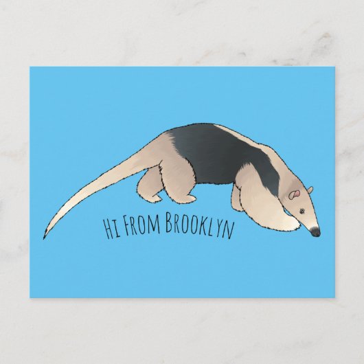Tamandua-Cartoon-Abbildung Postkarte (Vorderseite)