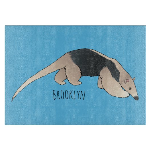 Tamandua-Cartoon-Abbildung Schneidebrett (Vorderseite)