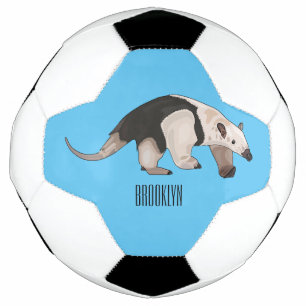 Tamandua-Cartoon-Illustration Fußball