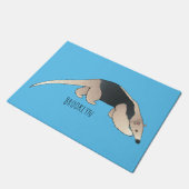 Tamandua cartoon illustration fußmatte (Schrägansicht)