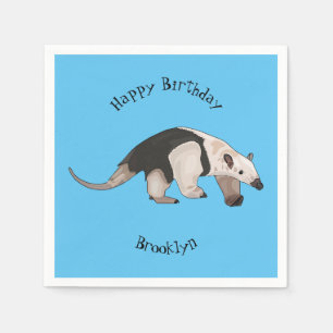 Tamandua-Cartoon-Illustration Serviette